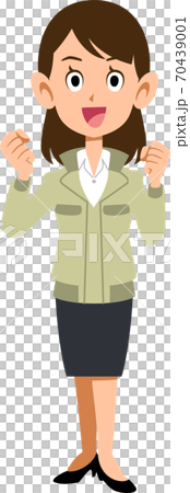 一個穿著工作服的膽量的書記官女人 一個穿著工作服的膽量的書記官女人 70439001