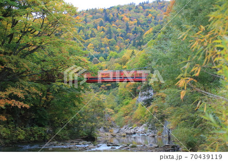 札幌市定山渓の紅葉 70439119