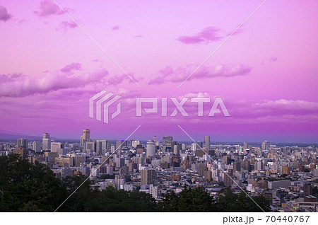 札幌 旭山記念公園からの眺め(夕景) 札幌 旭山記念公園からの眺め(夕景) 70440767