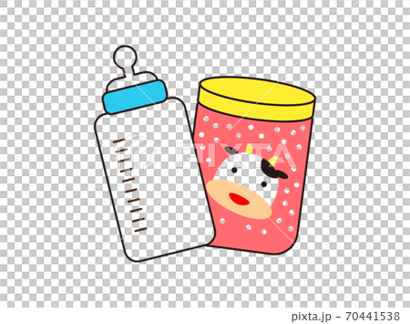 ベビー用品　哺乳瓶　粉ミルク　ブルー系 70441538