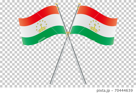 New World Flag 2: 3 Ver Gradation Wave Pole Cross Tajikistan 70444639