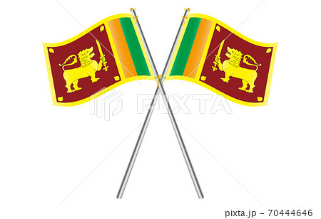 新世界の国旗2：3Verグラデーション波ポールクロス　スリランカ 70444646