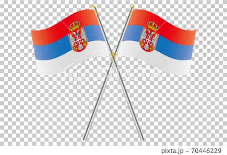 Flag of the New World 2: 3 Ver Gradation Wave Pole Cross Serbia 70446229
