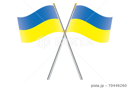 新世界の国旗2：3Verグラデーション波ポールクロス　ウクライナ
