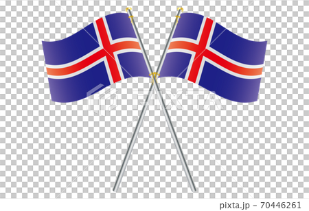 New World Flag 2: 3 Ver Gradation Wave Pole Cross Iceland 70446261
