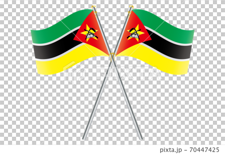 Flag of the New World 2: 3 Ver Gradation Wave Pole Cross Mozambique 70447425