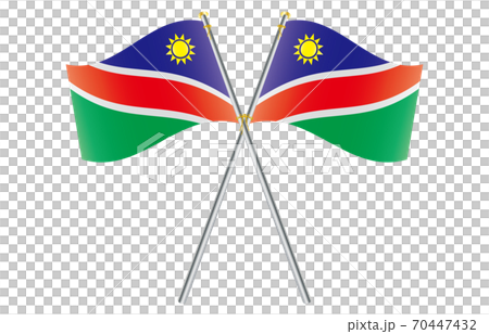 New World Flag 2: 3 Ver Gradation Wave Pole Cross Namibia 70447432