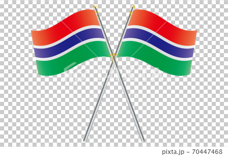 Flag of the New World 2: 3 Ver Gradation Wave Pole Cross Gambia 70447468