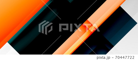 Geometric abstract backgrounds with shadow lines, modern forms, rectangles, squares and fluid gradients. Bright colorful stripes cool backdrops 70447722