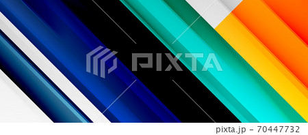 Geometric abstract backgrounds with shadow lines, modern forms, rectangles, squares and fluid gradients. Bright colorful stripes cool backdrops 70447732