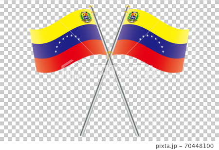 New World Flag 2: 3 Ver Gradation Wave Pole Cross Venezuela 70448100