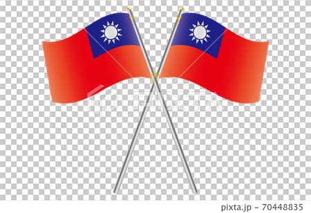 新世界の国旗2:3Verグラデーション波ポールクロス 台湾 新世界の国旗2:3Verグラデーション波ポールクロス 台湾 70448835