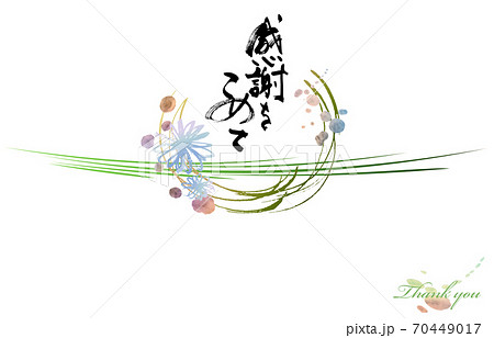 筆文字　のし紙風（感謝をこめて　花） .n 70449017