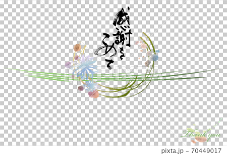 筆文字　のし紙風（感謝をこめて　花） .n 70449017