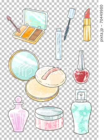 Illustration of a cosmetic set with a gentle touch 70449980