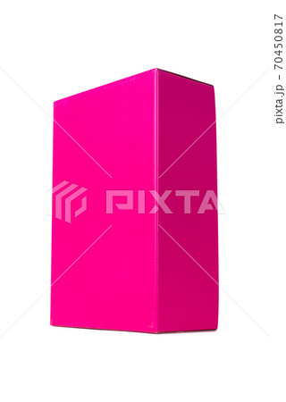Pink Box or green paper package box isolated on White Pink Box or green paper package box isolated on White 70450817