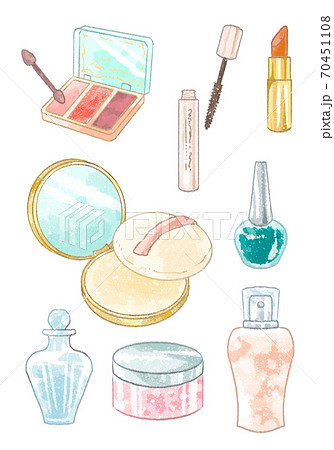 優しいタッチの化粧品セットのイラスト 70451108