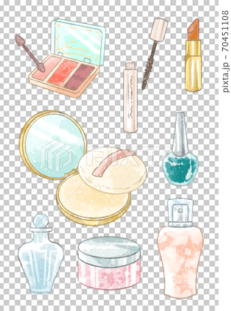 Illustration of a cosmetic set with a gentle touch 70451108