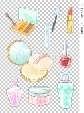 Illustration of a cosmetic set with a gentle touch 70451109