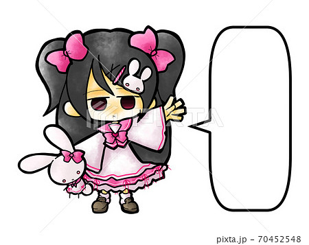 心に闇を抱えたセーラー服の可愛い女の子のイラスト素材