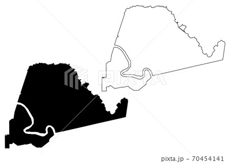 Ascension County, Louisiana (U.S. county, United States of America, USA, U.S., US) map vector illustration, scribble sketch Ascension Parish map 70454141