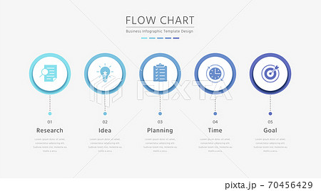 Flow chart infographic template 70456429