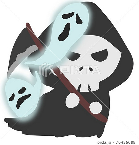 魂と死神のイラスト素材