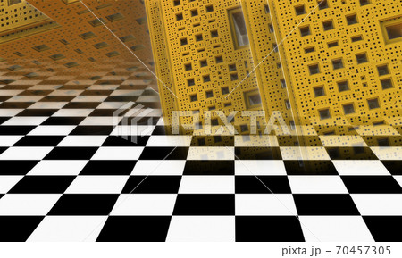 3d illustration of abstract geometric composition ,digital art works. 70457305