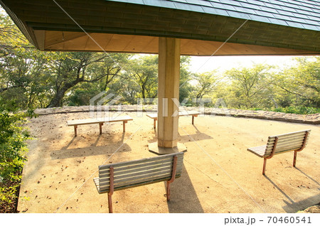 公園のベンチと夕方 公園のベンチと夕方 70460541