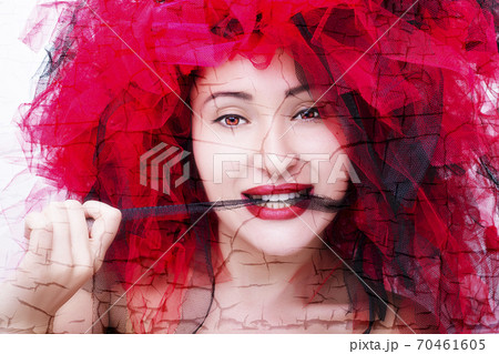 Portrait of beautiful young woman. Fashion photo. Portrait of beautiful young woman. Fashion photo. 70461605