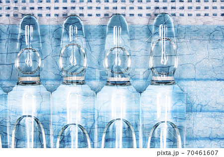 an ampoules bottle with medicine. virus vaccine an ampoules bottle with medicine. virus vaccine 70461607