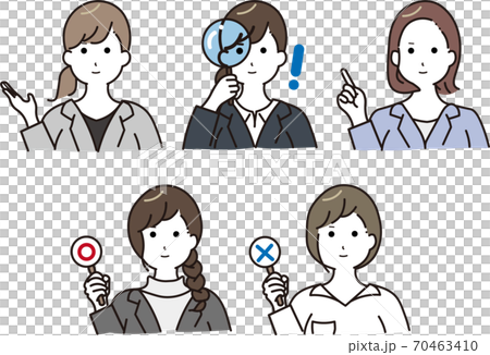 A woman who gives various guidance 70463410