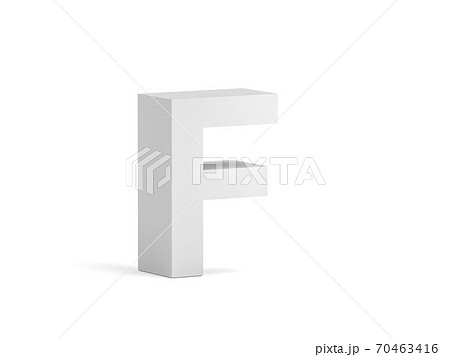 White bold letter F isolated on white background White bold letter F isolated on white background 70463416