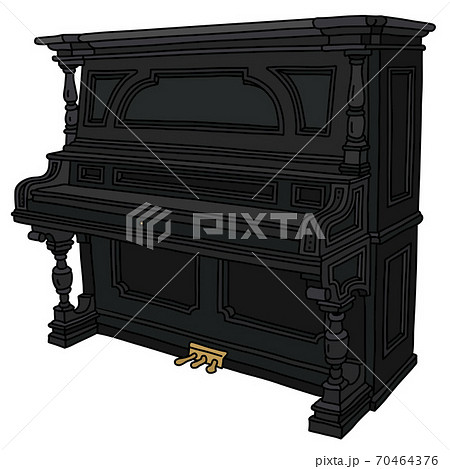 The old black closed pianino The old black closed pianino 70464376