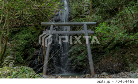 Waterfall with Torii gate Waterfall with Torii gate 70464468