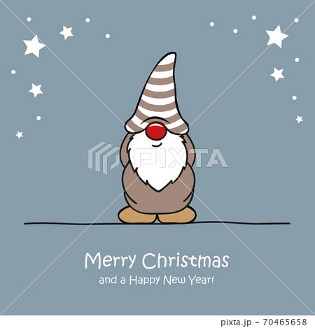 cute christmas dwarf with star christmas cartoon 70465658