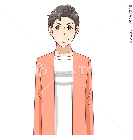 笑顔でカメラ目線の男性 70467048