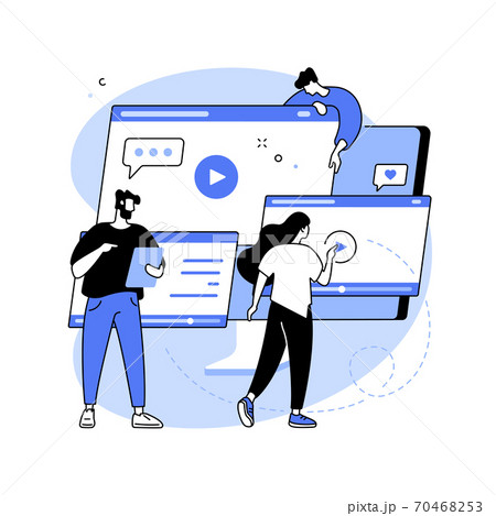 Video content marketing abstract concept vector illustration. Video content marketing abstract concept vector illustration. 70468253