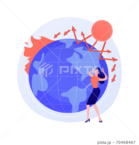 Greenhouse effect abstract concept vector illustration. Greenhouse effect abstract concept vector illustration. 70468467