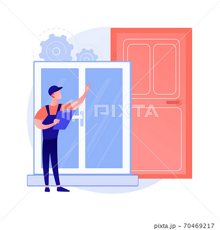 Windows and doors services abstract concept vector illustration. Windows and doors services abstract concept vector illustration. 70469217