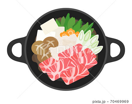 すき焼き鍋のイラスト 70469969