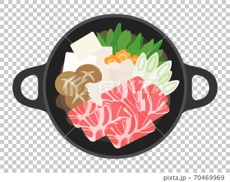 Illustration of sukiyaki pot Illustration of sukiyaki pot 70469969