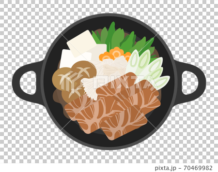 Illustration of sukiyaki pot 70469982
