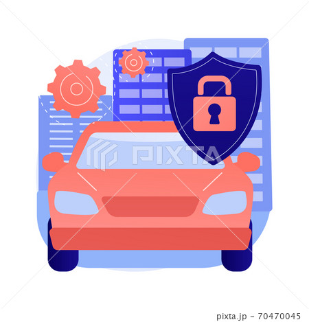 Car alarm system abstract concept vector illustration. 70470045
