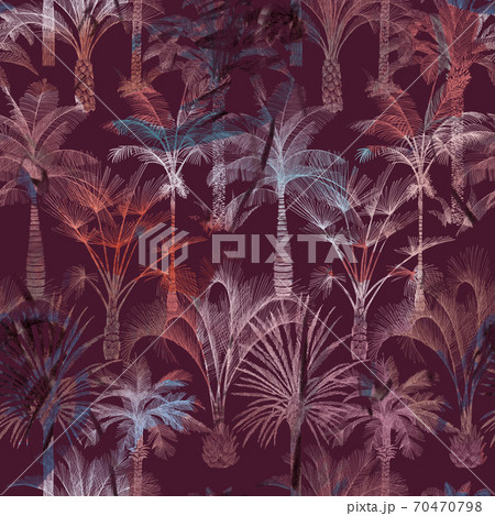 Summer botanical background. Palm tree seamless pattern. Summer botanical background. Palm tree seamless pattern. 70470798