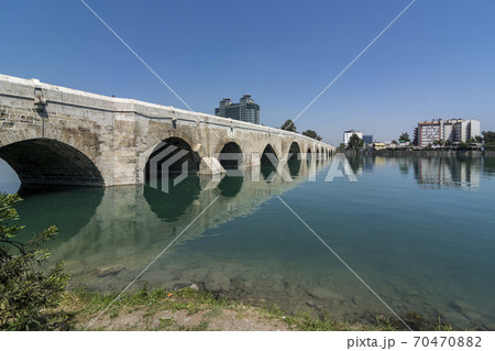 Adana city center, located on the banks of the Seyhan River, looks beautiful with a large mosque 70470882