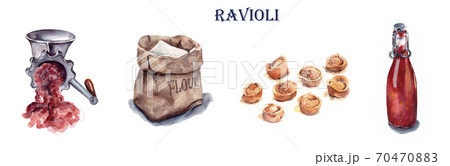 A close up of food. illustration products and kitchen accessories 70470883