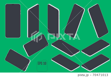 Isometric modern flat smartphone. Vector 70471013