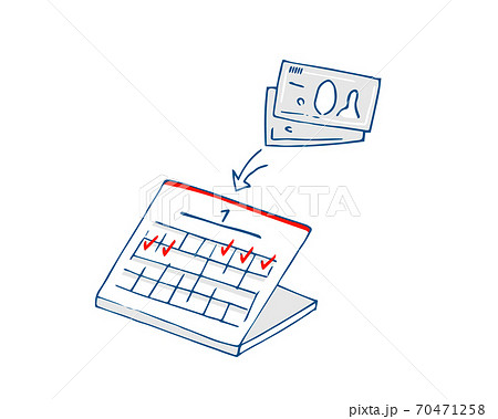 手書き風：給料・ボーナスのイラスト 70471258