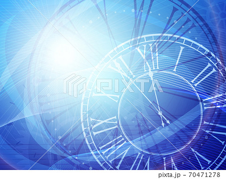 時計の背景イラスト 時間の流れ イメージのイラスト素材